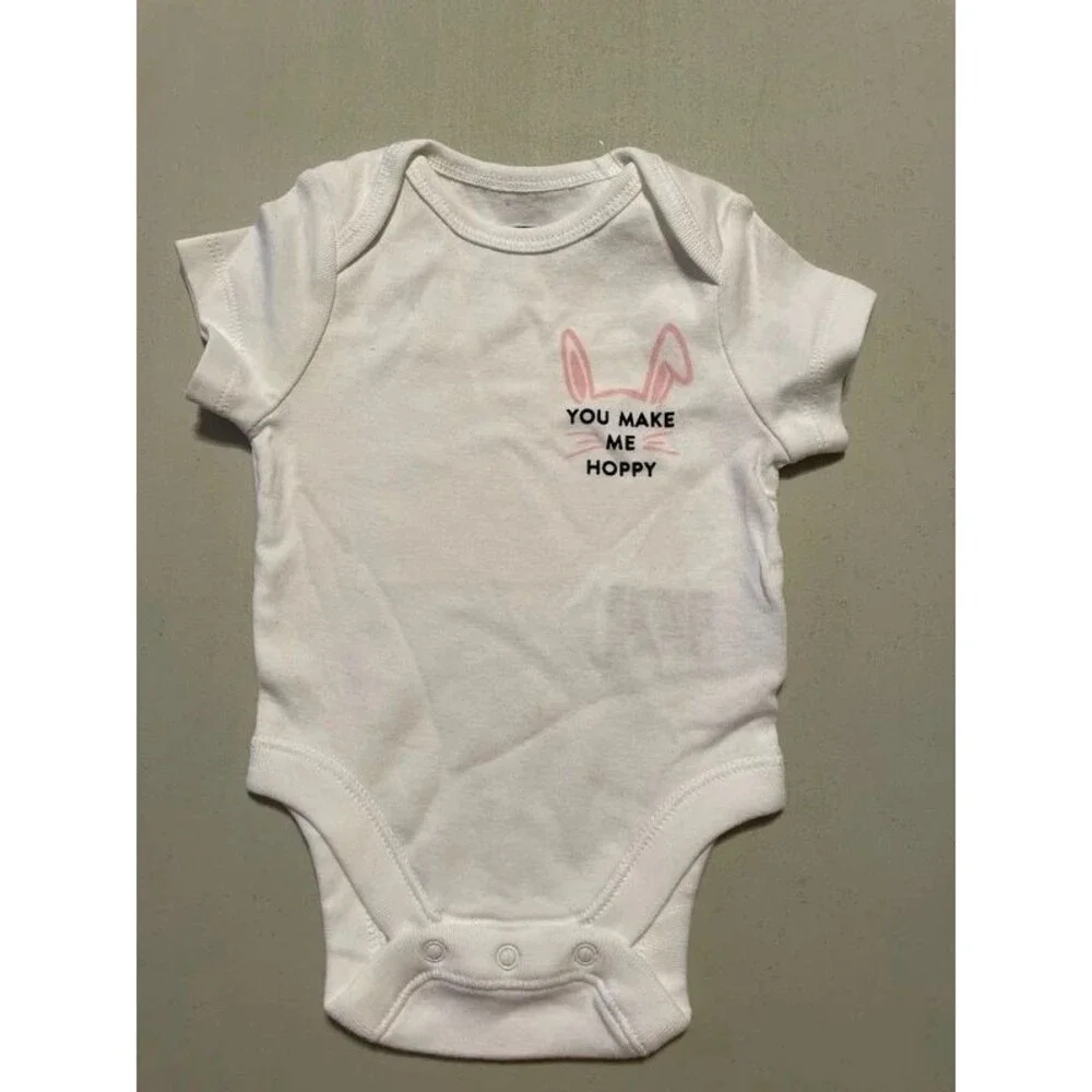 Infant Newborn 0/3mon You Make Me Hoppy Easter one piece outfit